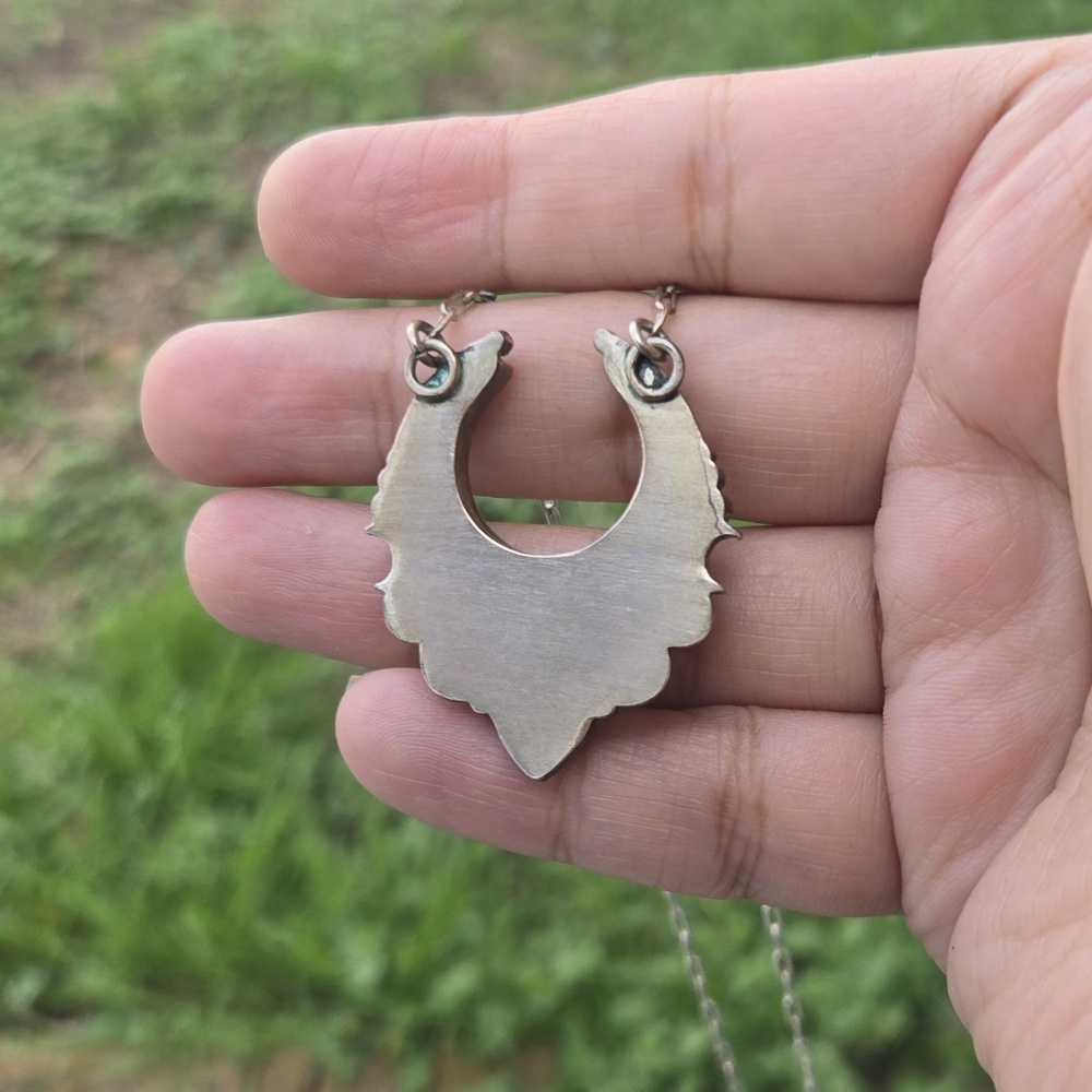 Lavender Star Designs Aura Opal Lunar Dream Silver Crescent Moon Pendant Artisan - Picture 7 of 11